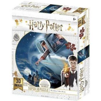 Prime 3D Puzzle lenticular Harry Potter y Ron en el Ford Anglia 300 Piezas