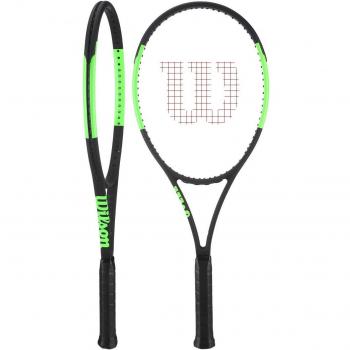 Wilson Blade 98 16X19 Cvfrm W/O Raqueta de Tenis, Unisex Adulto, Negro / Verde