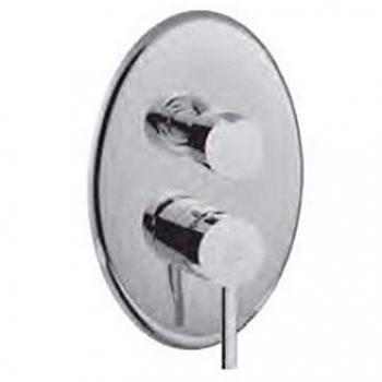 Mezclador empotrado de ducha 2 salidas serie Berry BR018CR Cromado - Latón