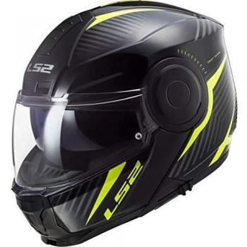 Casco de Moto LS2 FF902 Scope Skid Black H-V Yellow, Negro/Amarillo, M