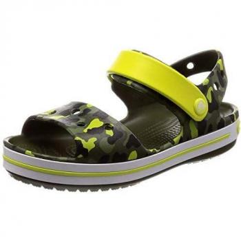 Crocs Crocband SeasonalGraphic Sdl K, Sandalias con Punta Abierta Unisex niño, Amarillo