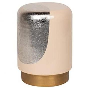 Taburete/Mesa Auxiliar Metal Rosa Champagne 30x30x40cm - Decoración Moderna y Funcional