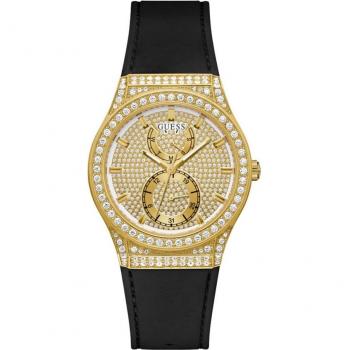 Guess Princess Multifunction Watch Black/Gold, Women's Watch, Color: Black/Gold, Size: ONE SIZE