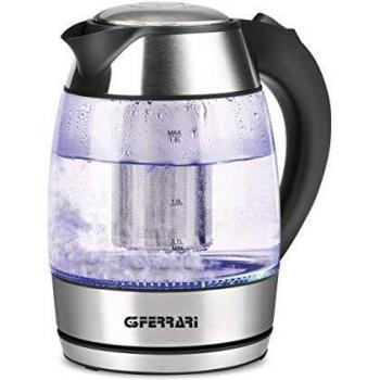 G3 Ferrari G10066 BolleBlu - Hervidor y tetera, 2200 W, 1,8 litros, vidrio, acero