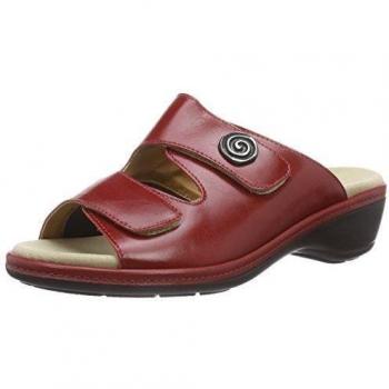 Gevavi 5394 BIGHORN SLIPPER - Zuecos de piel mujer, color rojo, talla 40