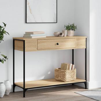 Mesa consola de madera de ingeniería roble Sonoma 100x34,5x75 cm