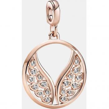 Pandora ME 14K Rose Gold Plated Burning Wings Medallion Charm with CZ