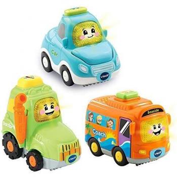 VTech Toot Drivers 3 Car Pack Everyday Vehicles Juguete preescolar, multicolor, Box size: 11.5 x 12.7 x 7.1cm