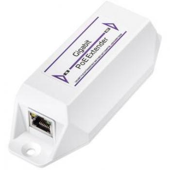 Cudy Extensor PoE+ Gigabit Ethernet 802.3af/at, Alcance hasta 100m, Potencia 30W, Color Blanco