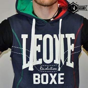 LEONE - Sudadera con Capucha sin Mangas para Hombre 1947 Apparel - Navy Blue