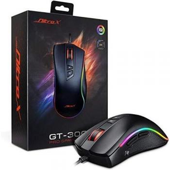 Ratón Gaming Nitrox GT-300+ RGB USB, 4000 DPI, 8 Botones, Cableado