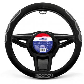Sparco SPC1106 Línea Sport Funda de Volante, Negro/Gris