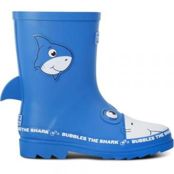 Regatta Kids Waterproof Mudplay II Wellies - Blue Shark Design, Size: UK Infant 10