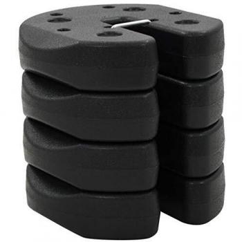 vidaXL Gazebo Weight Plates 4 pcs Black 220x50 mm Concrete