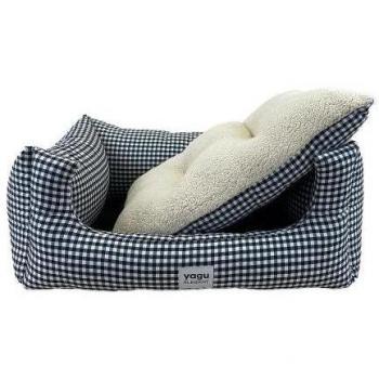 Cama para perro y gato Yagu Cuna Confort Vichy Negro