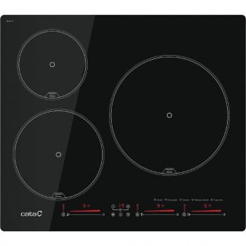 Placa de Inducción Cata ILM 3285 con 3 Zonas de Cocción y Zona Grande de 28 cm - 7100 W