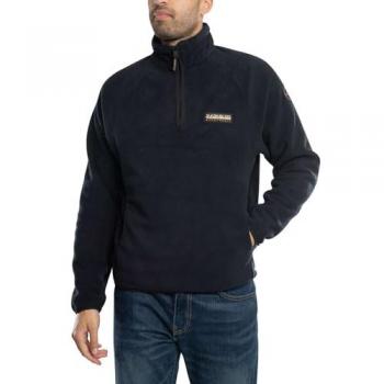 Napapijri T-Dolent Waterproof Half-Zip Fleece Jacket Black Men's Size S