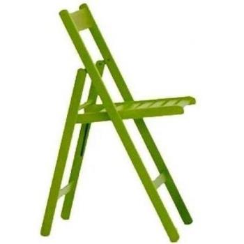 4 sillas plegables de madera de color verde marca La Vetrina dei Desideri