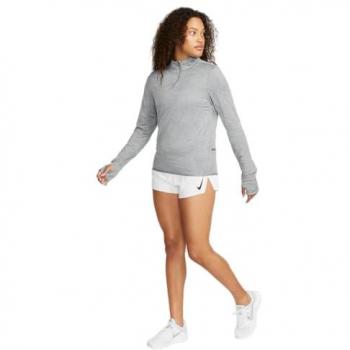 Nike Running Element 1/4 Zip Top Mujer Gris XS - Camiseta técnica de manga larga con cremallera, protección frente a UV