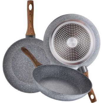 San Ignacio Daimiel Set de 3 Sartenes de Aluminio Forjado, Aptas para Inducción, Tamaños 18cm/22cm/26cm