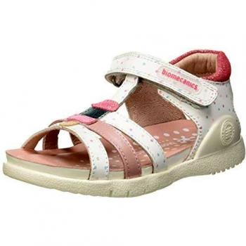 Biomecanics 192169, Sandalias con Punta Abierta Niña, Blanco