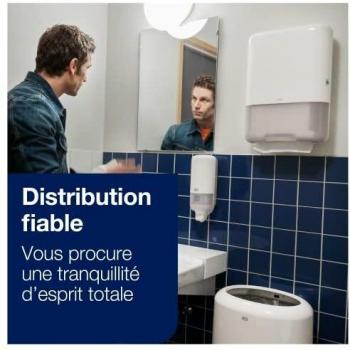 Tork 553000 Dispensador Mini de Toallas de Mano Plegadas en C y ZZ, Blanco