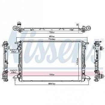 NISSENS 606573 Enfriador de motor, enfriador de agua, enfriador de motor, enfriador de motor