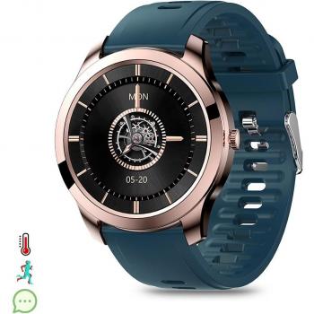 Smartwatch DAM M28 con termómetro corporal, monitor de O2 en sangre y tensión