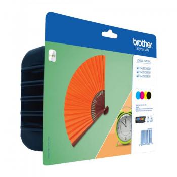 Cartucho de tinta Brother LC-129XLVALBP Original 4 piezas (Negro, Cian, Granate, Amarillo)