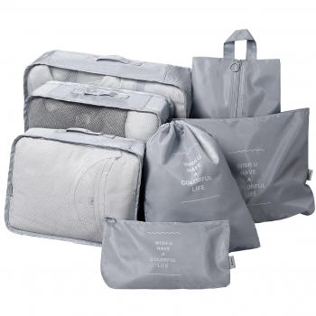 Organizador de Viaje Organizadores para Maletas, 7 Set Bolsas de Equipaje, Impermeable Organizador de Maleta Bolsa para Ropa Zapato Sucia de Viaje