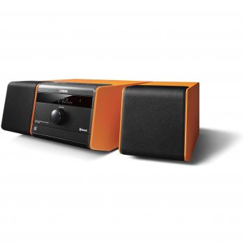 Yamaha MCR-020 - Sistema de Audio Doméstico Micro con Bluetooth y USB, 30W, Color Naranja