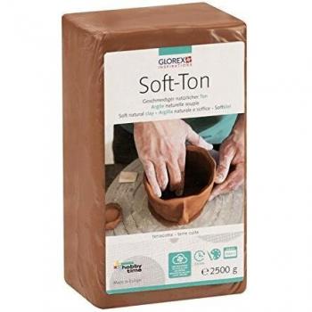 GLOREX 6 8075 337 Soft arcilla Terracota, inflamable o combustibles, Juego, 2500 g