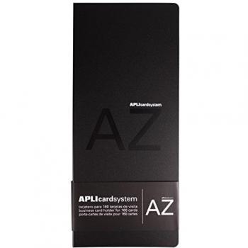 APLI 12114 - Tarjetero polipropileno negro, capacidad 160 tarjetas