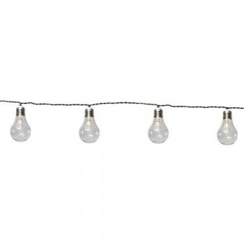 Cadena de luces LED solar Glow, transparente, blanco cálido, 190 cm con sensor de luz