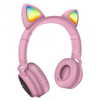 Auriculares Inalámbricos Funny con Micrófono y LED Rosa