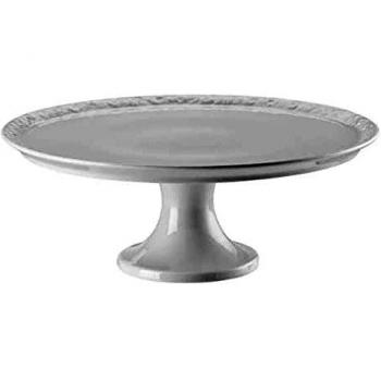 Plato para Tarta con Pie Grande de Porcelana Blanca Rosenthal María Weiss 31,5 cm