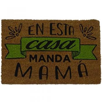 Koko Doormats Felpudo con Diseño Manda Mama, PVC, Coco, 60 x 40 cm