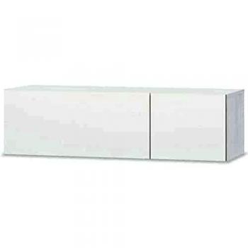 vidaXL Mueble TV Blanco Brillante y Roble Mobiliario Estación Multimedia Salón