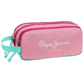 Pepe Jeans Bicolor Neceser de Viaje, 1.98 Litros, Color Rosa
