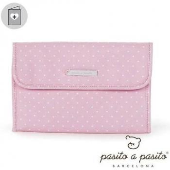 Pasito a Pasito - Libro de nacimiento Atelier en polipiel rosa con topito blanco