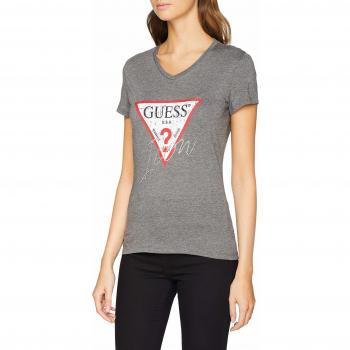 Guess SS Vn Icon tee, Camiseta de Tirantes para Mujer, Gris