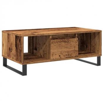 Mesa de Centro Madera de Ingeniería Envejecida 90x50x36,5 cm Marrón