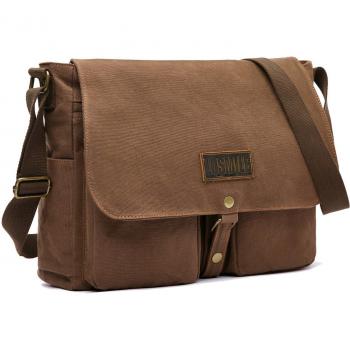 LOSMILE Hombres Bolsos bandolera Lona Bolsa de Mensajero 15.6 Bolsas para portátil Maletines Bolsa de Ordenador Bolsas escolares,Gran tamaño.