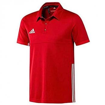 Adidas Polo de Manga Corta T16 CC, Hombre, Rojo, Tecnología Climacool, Extra-Small