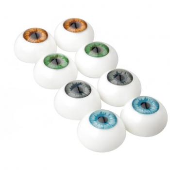 Generic - 8 piezas la mitad hueco rojoondo de acrílico de la muñeca dollfie ojos ojoballs 16mm