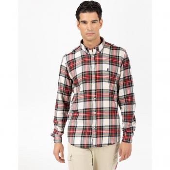 Camisa El Pulpo cuadros de franela rojo