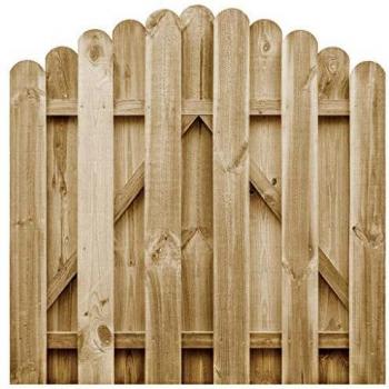 vidaXL Madera de Pino Puerta Arqueada de Jardín Cancela Patio 100x100 cm