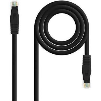 NANOCABLE 10.20.1800-BK - Cable de Red Ethernet RJ45 LSZH Cat.6A UTP, AWG24, 100% Cobre, Libre de Halógenos, Negro, Latiguillo de 50 cm