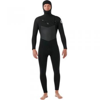 Rip Curl D/Patrol 5/4 mm Hooded Chest Zip Neoprene Suit Negro