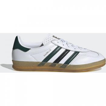 Zapatillas Adidas Gazelle Indoor para Mujer, Blancas/Verdes/Negras, Talla 36 EU (3½ UK, 5 US)